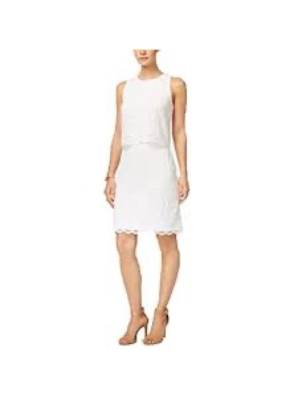 CHARTER CLUB Lace Popover Sheath Dress